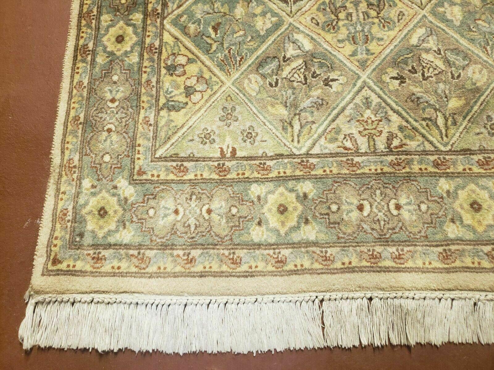 2' 7" X 9' Vintage Handmade India Floral Oriental Wool Runner Rug Hand Knotted - Jewel Rugs