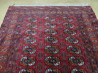 4' X 6' Vintage Handmade Bokhara Turkoman Pakistan Wool Rug Carpet Red - Jewel Rugs