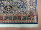 4' X 6' Vintage Fine Handmade India Floral Oriental Wool Rug Carpet Blue Red - Jewel Rugs