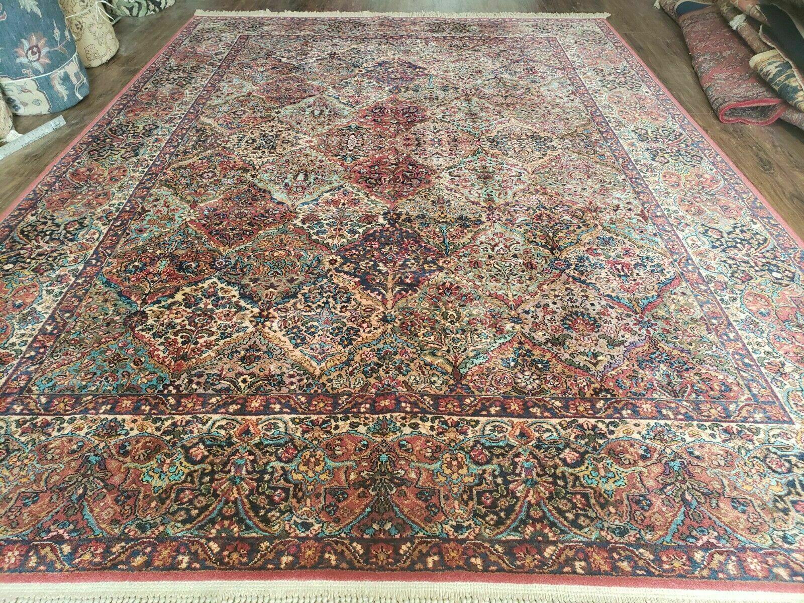 8' 8" X 12' Karastan Multicolor Panel Kirman # 717 Wool Rug American Beauty - Jewel Rugs