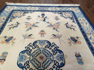 6' X 9' Vintage Hand Made CHINESE Art Deco 120 LINES Wool Rug Flowers Nice - Jewel Rugs