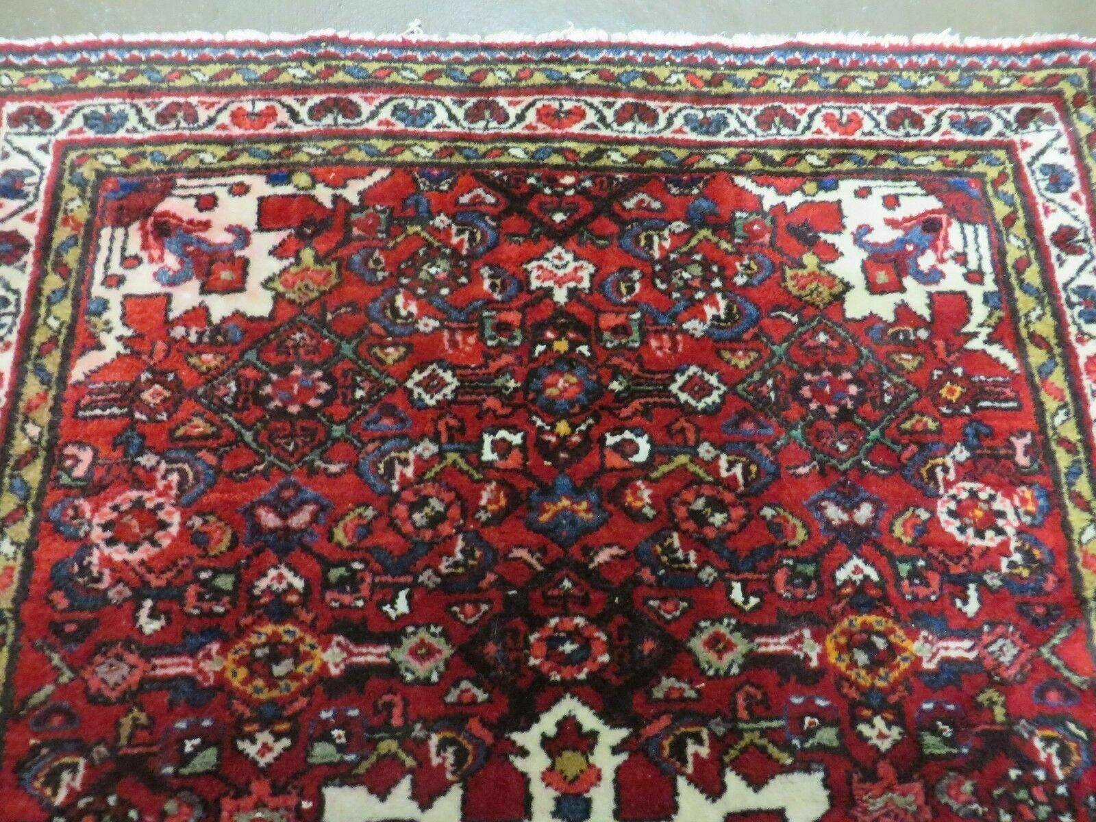 4' X 6' Vintage Handmade Indian Amritsar Wool Rug Vegetable Dyes Red - Jewel Rugs