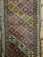 13" X 36" Antique Handmade Caucasian Shahsavan Wool Area Saddlebag Rug Collectible Nice - Jewel Rugs