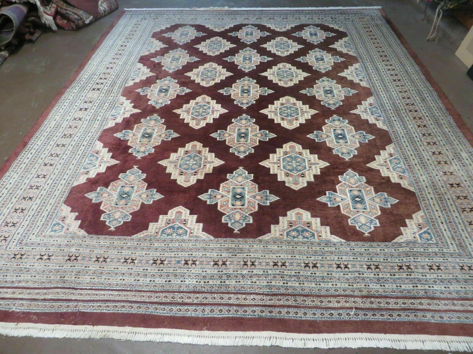 8' X 10' Vintage Handmade Bokhara Turkoman Pakistan Wool Rug Carpet Nice - Jewel Rugs