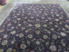 9' X 12' Vintage Handmade Oriental Wool Rug Chinese Hand Knotted Carpet Aubergine - Jewel Rugs