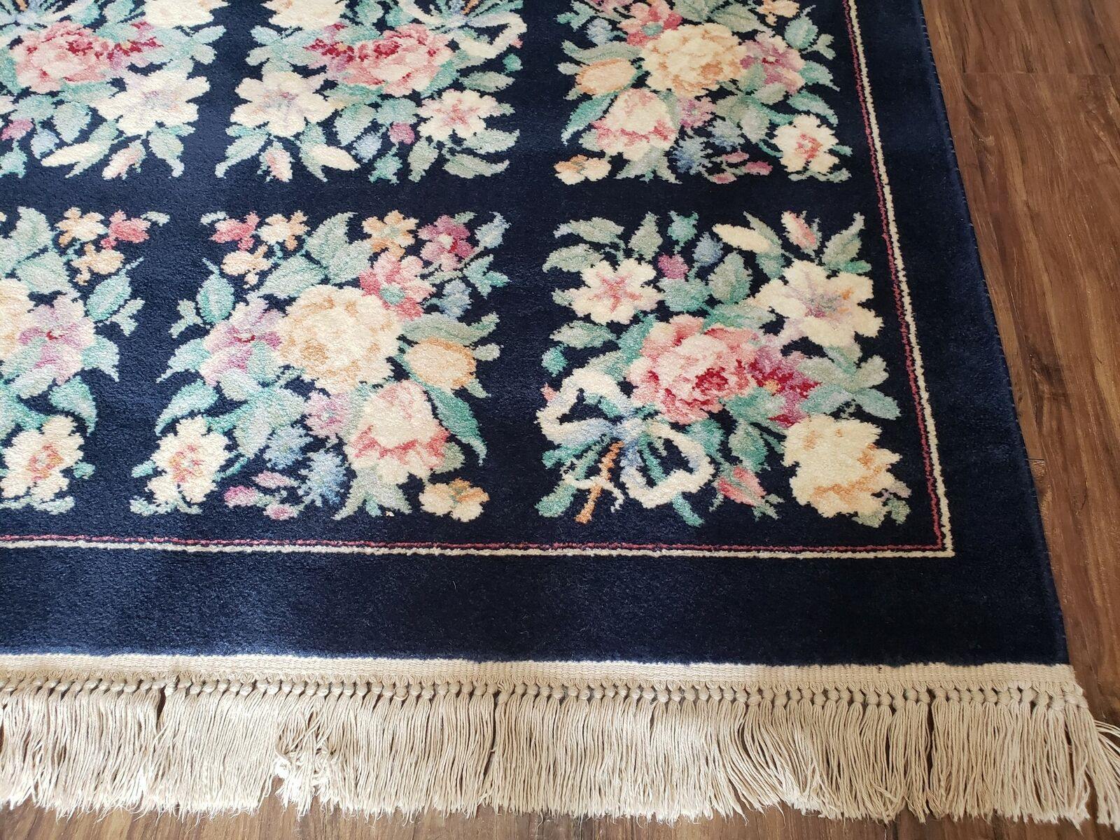 5' 9" X 9' American Made Karastan Flower Garden of Eden 509/9942 Wool Rug - Jewel Rugs