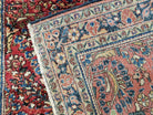 Antique Persian Sarouk Rug, Red, Allover Floral Pattern, Hand-Knotted, Wool, 3'4" x 4'10" - Jewel Rugs