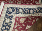 6' X 9' Vintage Fine Oriental Floral Handmade Wool Rug Vegetable Dyes Red Nice - Jewel Rugs