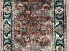 Small Indo Persian Rug 3x5 ft, Indian Mahal Carpet 3 x 5, Hand Knotted Vintage Rug, Teawash, Floral Rug, Oriental Area Rug, Maroon Rug, Wool - Jewel Rugs