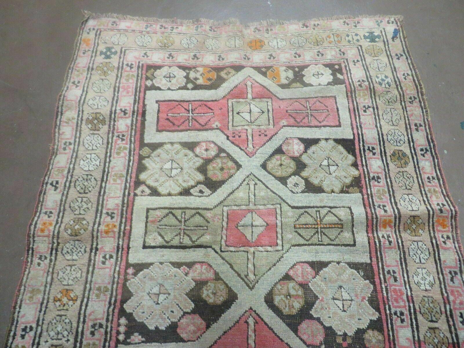 3' X 5' Antique 1920s Handmade Caucasian Kazak Shirvan Wool Rug Nice - Jewel Rugs