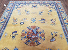 6' X 9' Antique Handmade Art Deco Nichols Peking Chinese Rug Carpet Gold Blue - Jewel Rugs