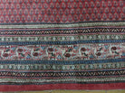 7' X 9' Vintage India Oriental Paisley Handmade Wool Rug Red Vegetable Dyes - Jewel Rugs