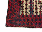 3x5 New Handmade Tribal Rug Afghan Rug Prayer Rug Balouch Wool Rug Red Black Tan - Jewel Rugs