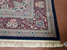 9x12 Pak-Persian Rug - 9 x 12 Blue Persian Rug - Pakistani Rug - Fine Hand Knotted Wool Area Rug - Roses Flowers Medallion Oriental Carpet - Jewel Rugs