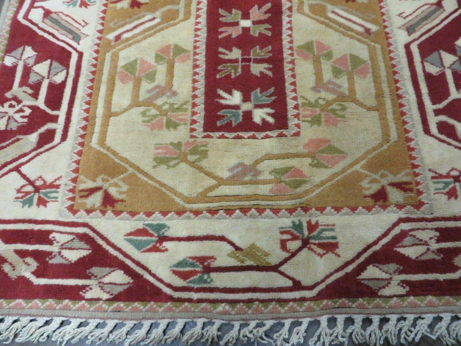 4' X 6' Vintage Handmade Knotted Turkish Kazak Pattern Wool Rug Carpet Nice - Jewel Rugs