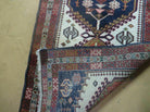 2' 8" X 10' Vintage Handmade Turkish Anatolian Wool Red White and Blue Rug Runner Carpet Wow - Jewel Rugs