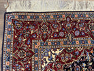 Dark Blue Persian Rug 5x8, Kork Wool Semi Antique Kashan Carpet, Very Fine Lachak Toranj Rug, Hand Knotted Floral Medallion Rug, 5 x 8 Oriental Rug - Jewel Rugs