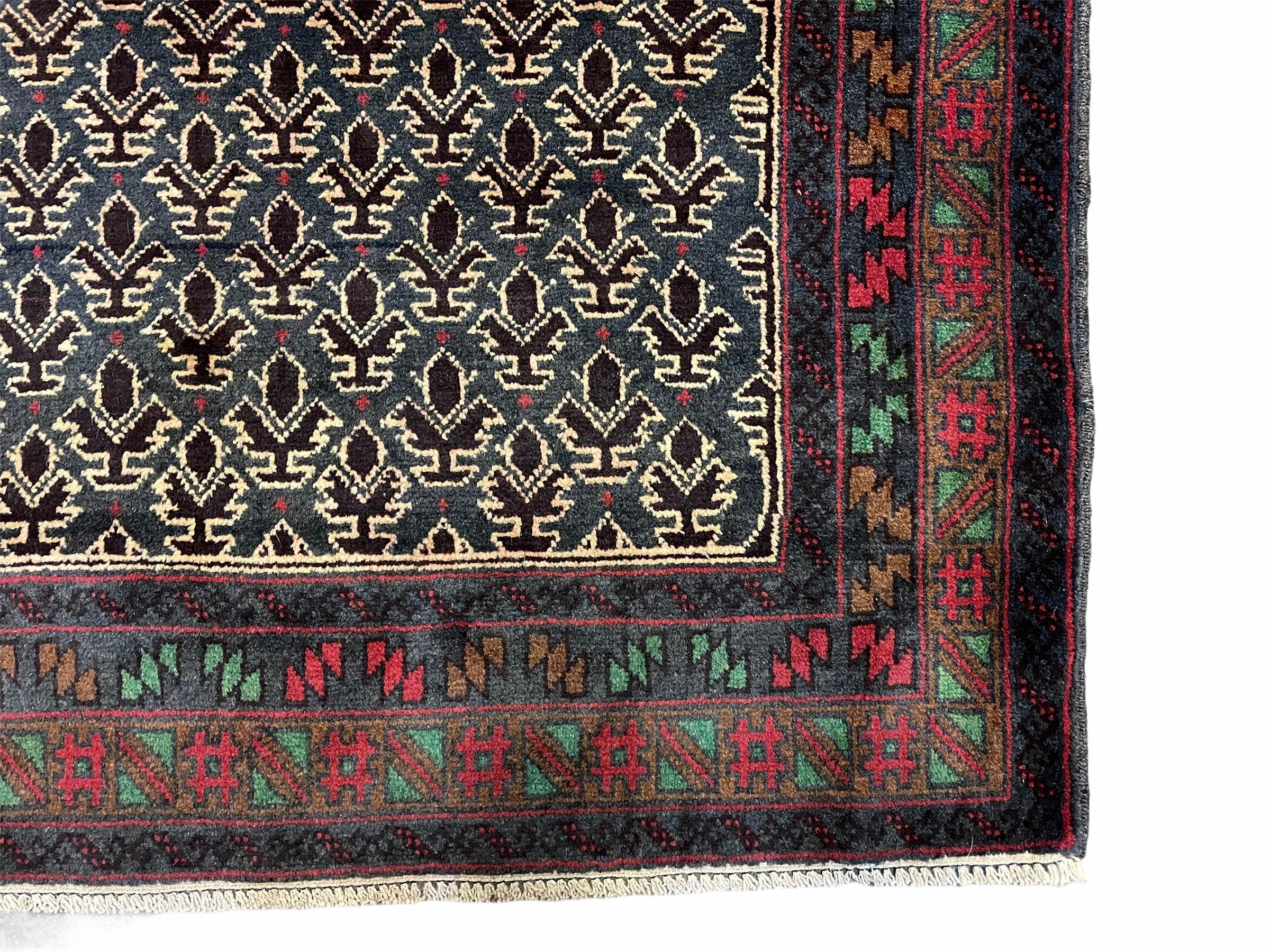 3x5 New Vintage Handmade Wool Rug Tribal Balouch Turkoman Prayer Rug Veggie Dyes - Jewel Rugs