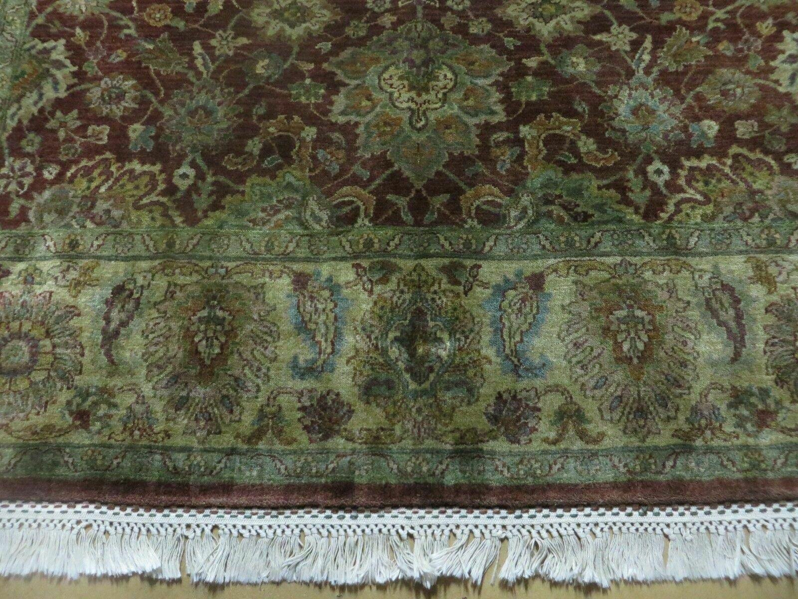 6' X 9' Handmade India Floral Oriental Wool Rug Carpet Tea Wash Red Hand Knotted - Jewel Rugs