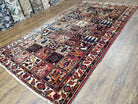 Antique Persian Bakhtiari Rug circa 1920s, Kheshti Panel Design, Wool, Hand-Knotted, 5'3" x 10' - Jewel Rugs