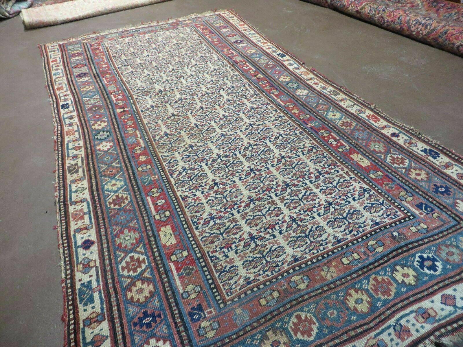 5' X 9' Antique Handmade Caucasian Kuba Wool Rug Veg Dye Runner Nice - Jewel Rugs