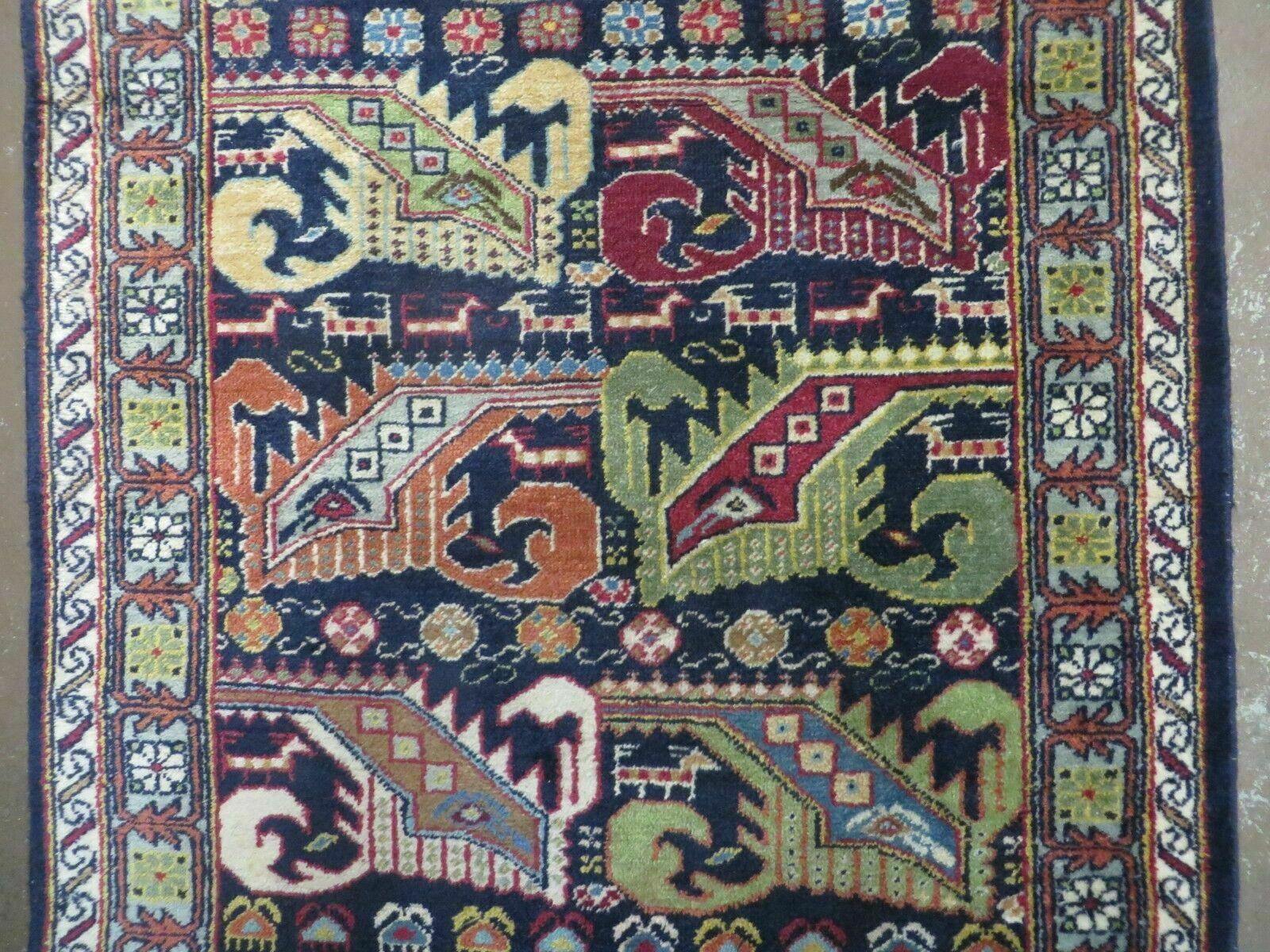 2' 10" X 9' Vintage Handmade Turkish Wool Runner Rug Nice - Jewel Rugs