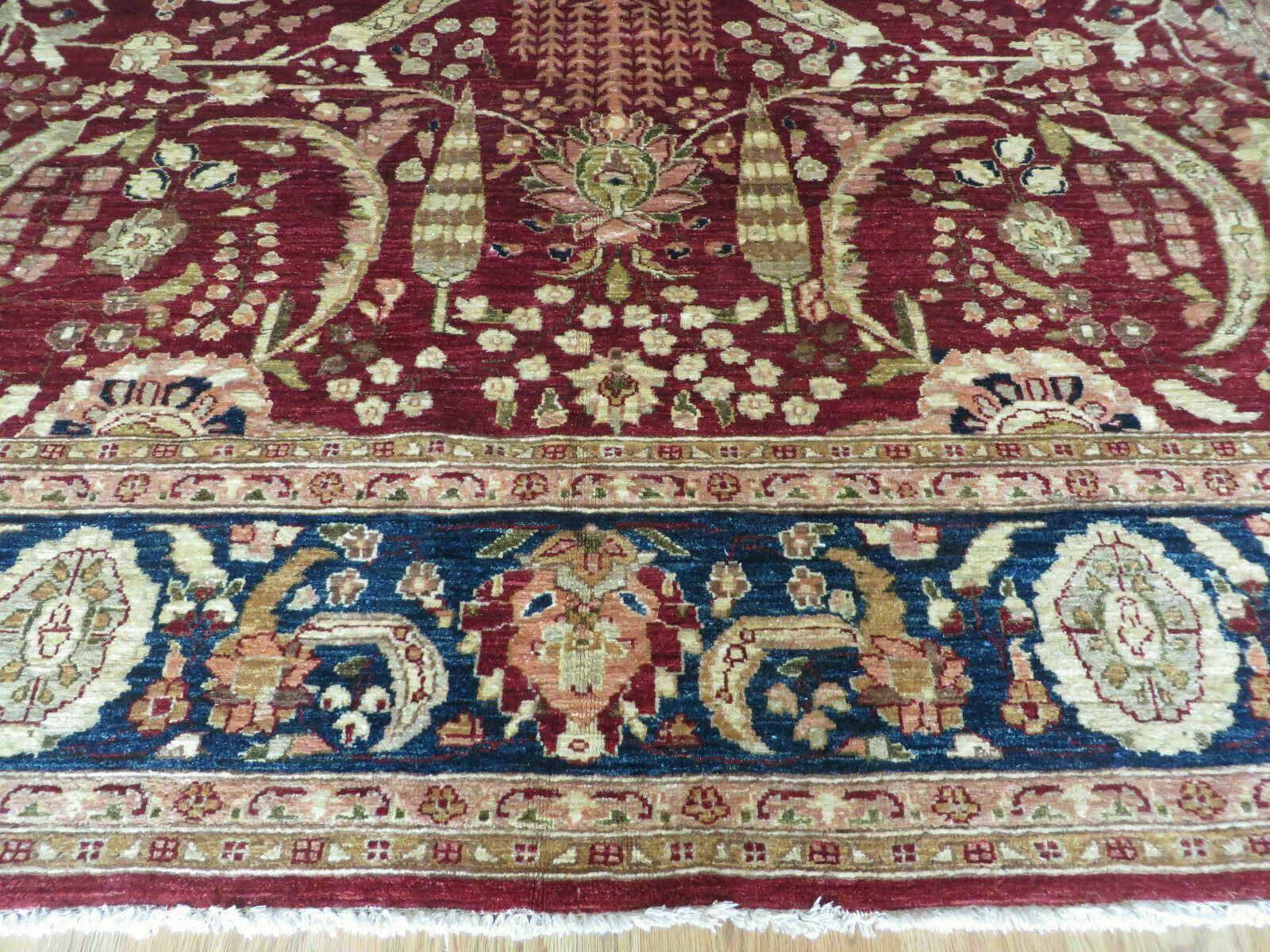 9' X 12 ' Vintage Handmade Peshawar Agra Wool Rug Organic Dyes Nice - Jewel Rugs