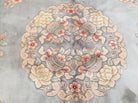 8' 6" X 11' 5" Vintage Handmade Chinese Carving Sculpture Wool Rug Flowers Nice - Jewel Rugs