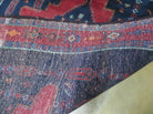 5' X 9' Antique Handmade India Geometric Oriental Wool Rug Veg Dyes Red Blue - Jewel Rugs