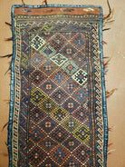 13" X 36" Antique Handmade Caucasian Shahsavan Wool Area Saddlebag Rug Collectible Nice - Jewel Rugs