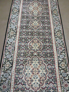 2'5" X 8" Vintage Handmade Chinese Oriental Runner - Wool with Silk Accents Black Rug - Jewel Rugs