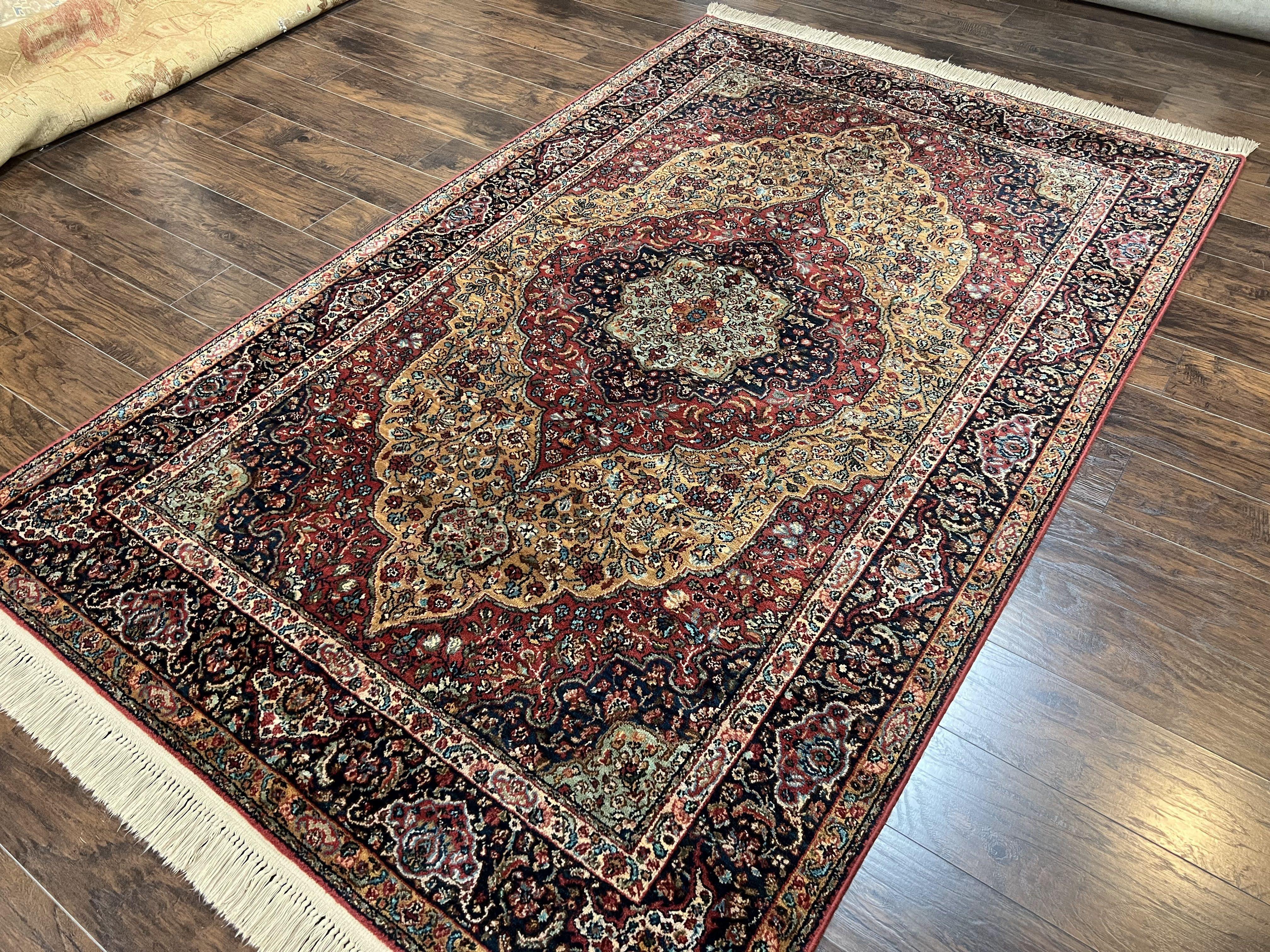 Karastan Rug 5.9 x 9 Medallion Kirman #700/718, Original Karastan Collection 700 Series, Discontinued Wool Karastan Carpet Vintage 6x9 Rug - Jewel Rugs