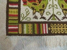 9' X 11' Animal Pictorial Handmade Spanish Wool Rug Vintage Scandinavian Design - Jewel Rugs