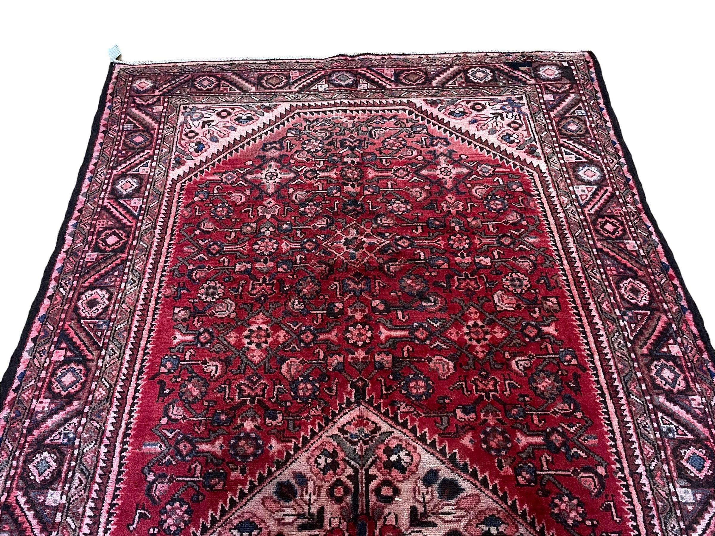 5.5 X 10 Antique Handmade Wool Tribal Gallery Rug All Over Red Runner Corridor - Jewel Rugs