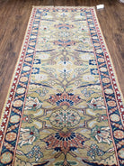 Hallway Runner Rug, Kitchen Runner, Sultanabad Hand Knotted Rug, Farmhouse Rug, 1950s Rug, Mahal Rug, Turkish Rug, Long Runner, Yellow - Jewel Rugs