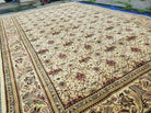 12' X 18' One-of-a-Kind Indian Agra Hand-Knotted Wool Rug Handmade Organic Dyes - Jewel Rugs