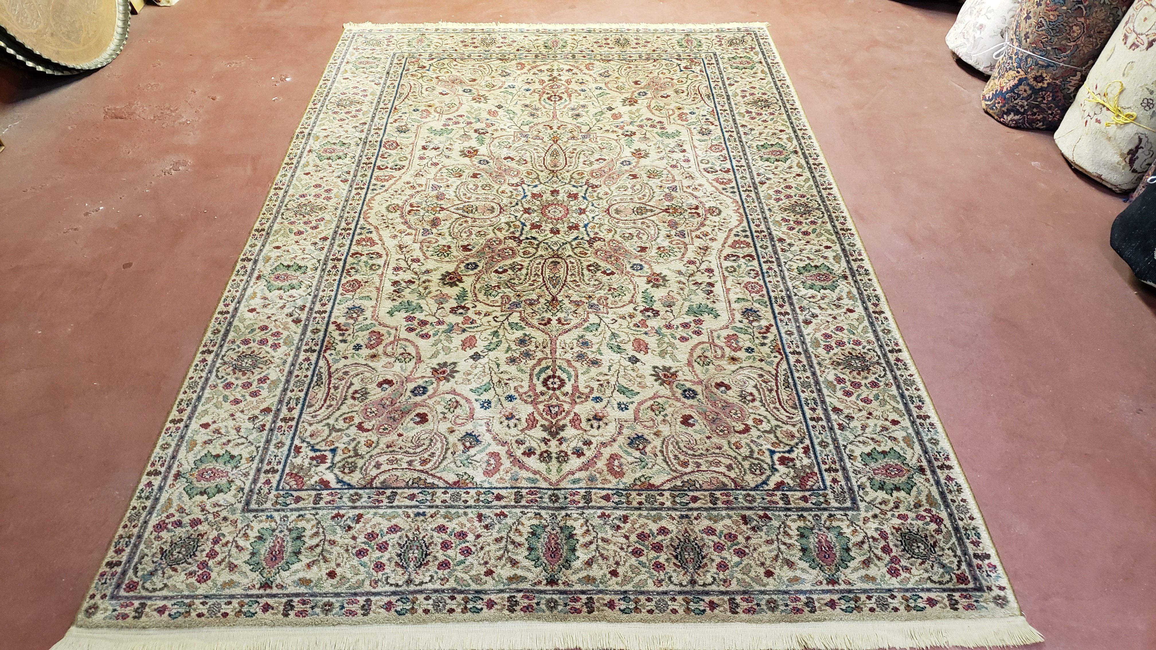 6x9 Karastan Samovar Teawash 900-909 Ta brizz Medallion USA Made 5' 5" x 9" Wool Carpet Vintage Nice - Jewel Rugs