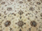 8' X 10' Vintage Cashmere Finish Rug Oriental Floral Machine Made USA Beige Nice - Jewel Rugs