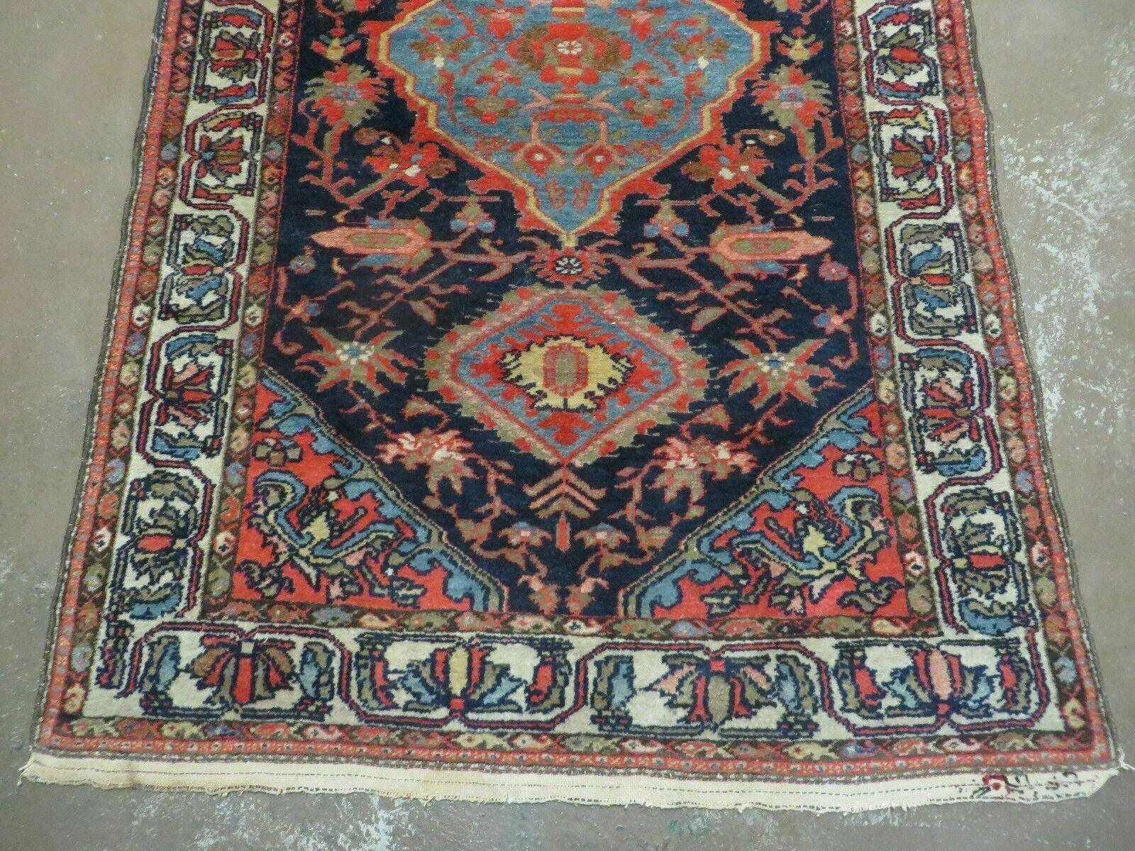 3' X 5' Antique Handmade Turkish Geometric Floral Oriental Wool Rug Vegy Dyes - Jewel Rugs