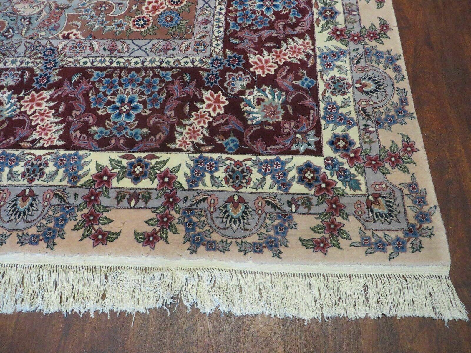 10' X 14' Finely Woven Handmade Chinese Oriental Carpet with Persian Tabriz Design Wool Rug With Silk Accents - Jewel Rugs