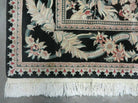 6' X 9' Handmade William Morris Arts & Craft Chinese Wool Rug Carpet Black Nice - Jewel Rugs