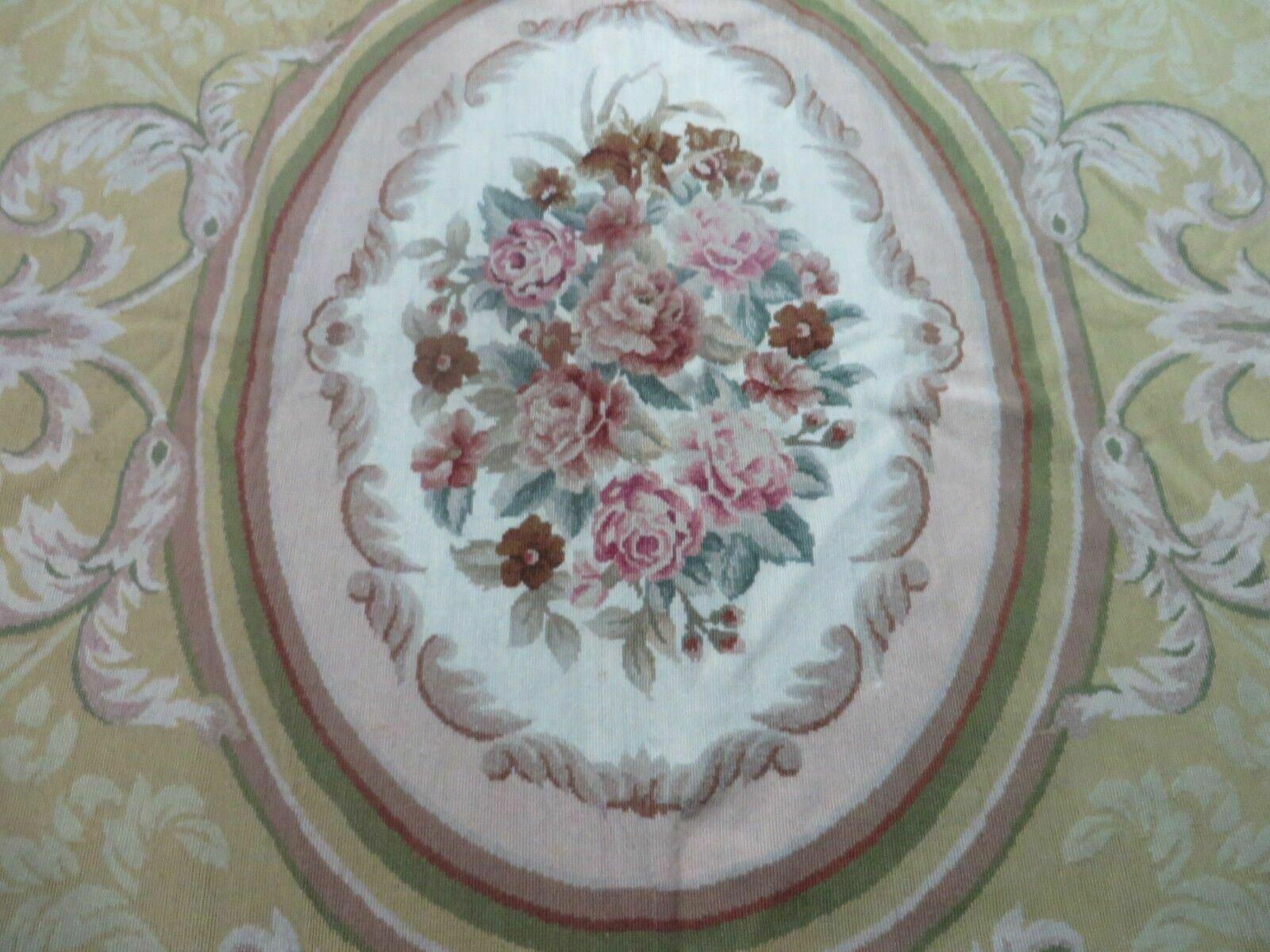 8' X 10' Handmade French Aubusson Savonnerie Design Needlepoint Wool Rug Nice - Jewel Rugs