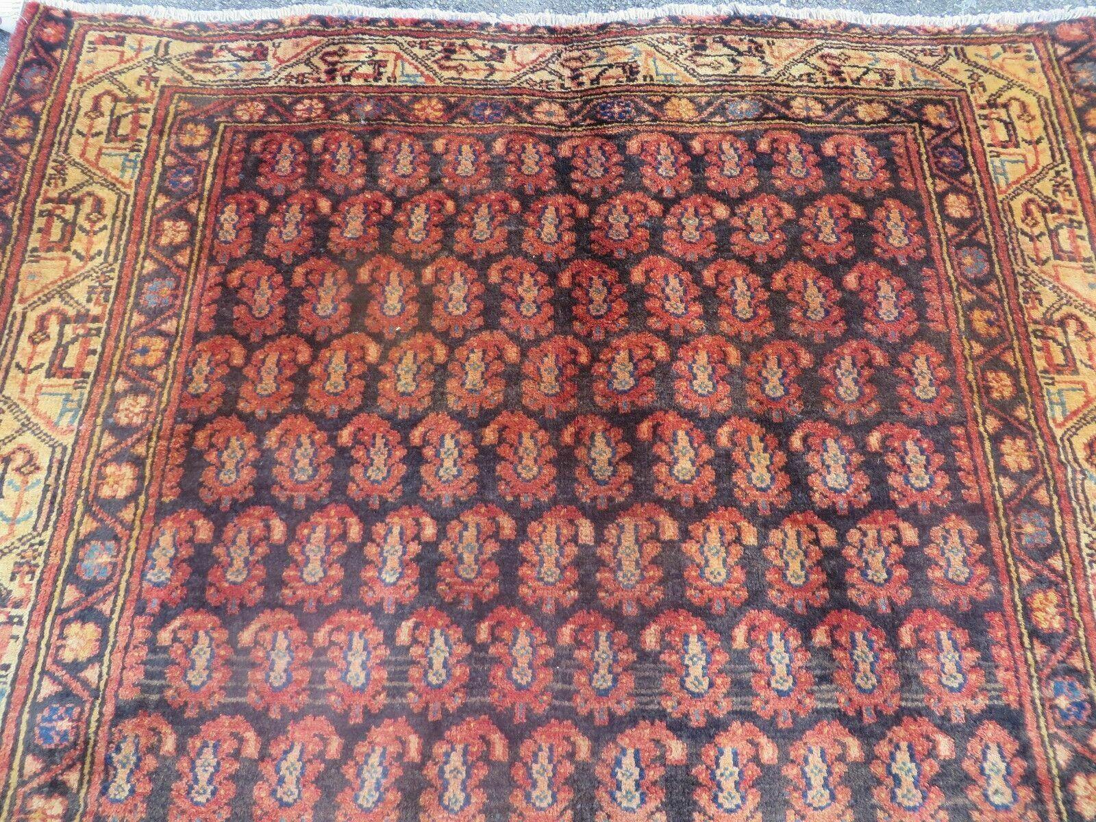 4' X 7' Antique Handmade Indian Wool Rug Paisley Design Vegetable Dyes Nice - Jewel Rugs