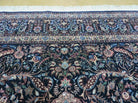 8' X 11' Vintage Handmade Chinese Oriental Allover Wool Rug Carpet Deer Blue - Jewel Rugs