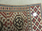 4' X 7' Vintage Handmade Pakistani Turkoman Bokhara Balouch Woven Wool Rug Ivory - Jewel Rugs