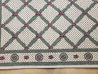 4x5 Panel Design Rug, 4' x 5' Power-Loomed Vintage Rug, Beige & Pine Green Carpet - Jewel Rugs