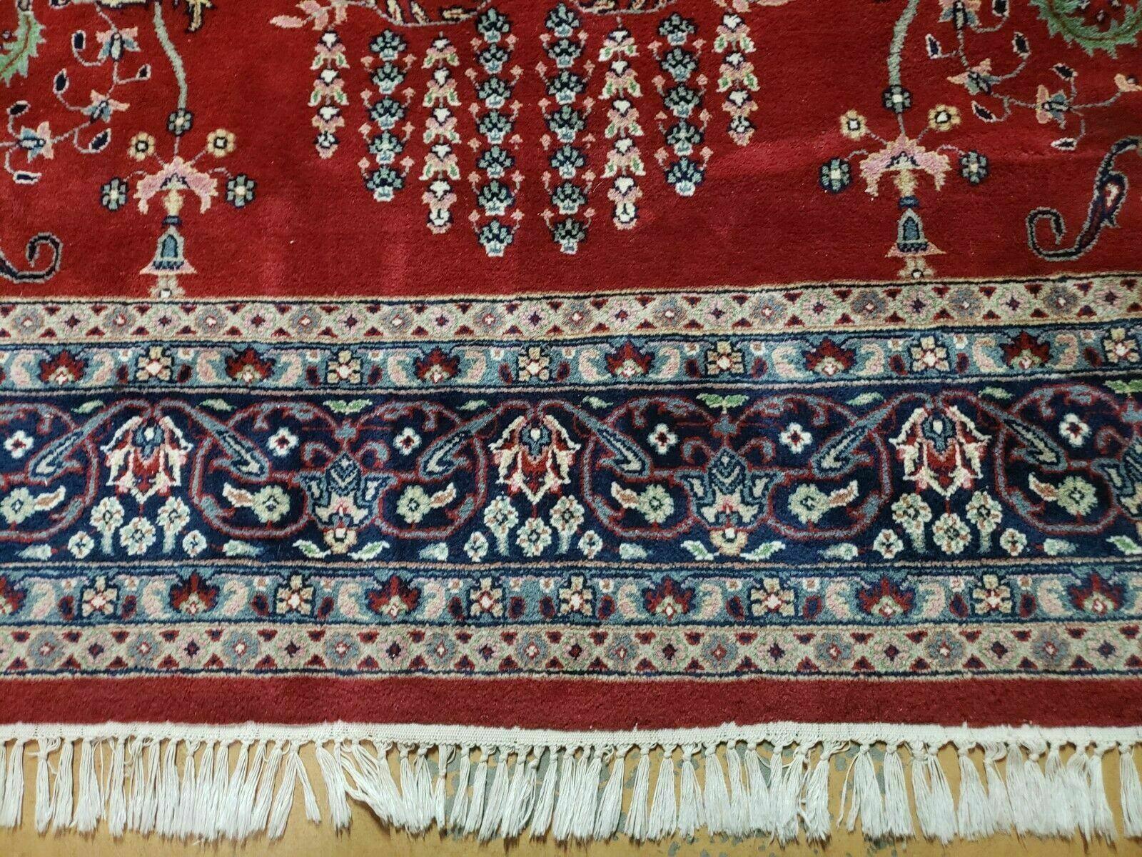 6' X 9' Vintage Handmade Indo Persian Wool Rug Veg Dyes Nice Red - Jewel Rugs