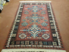 4' X 6' Vintage Russian Kilim Handmade Caucasian Soumak Flat Weave Wool Rug - Jewel Rugs