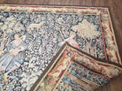 Vintage European Tapestry 5.4 x 7.11, Antique Style European Wall Hanging, Aubusson Weave Handmade Tapestry, Courtship Dating Scene, Animals - Jewel Rugs