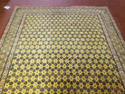 5x7 Authentic Handmade Rug Star Of David Wool Rug Green Rug Gold Rug 4x6 Rug - Jewel Rugs